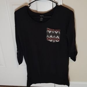 Rue21 3/4 sleeve shirt, lower back